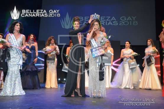 Lorena Aguilera se alza en Telde con el título de Belleza Gay Canarias 2018 (Foto Francisco Javier Santana)